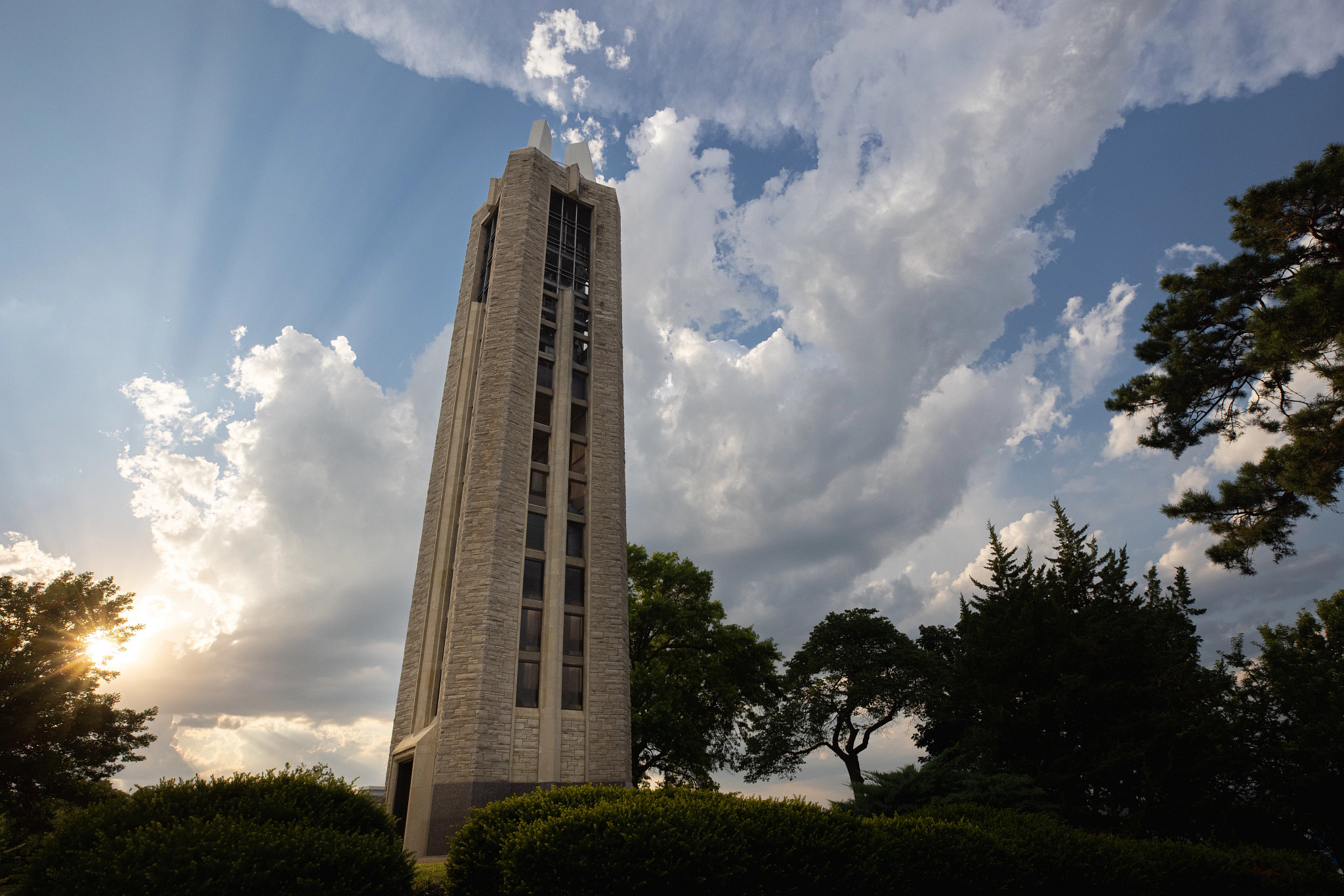 Campanile and clouds